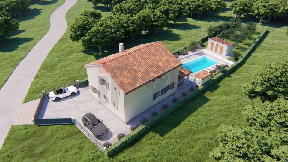 Buzet, Sovinjak, kuća  u izgradnji, bazen, idealno za turistički najam!