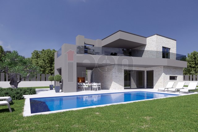 Kaštelir, moderna obiteljska villa sa bazenom u izgradnji!
