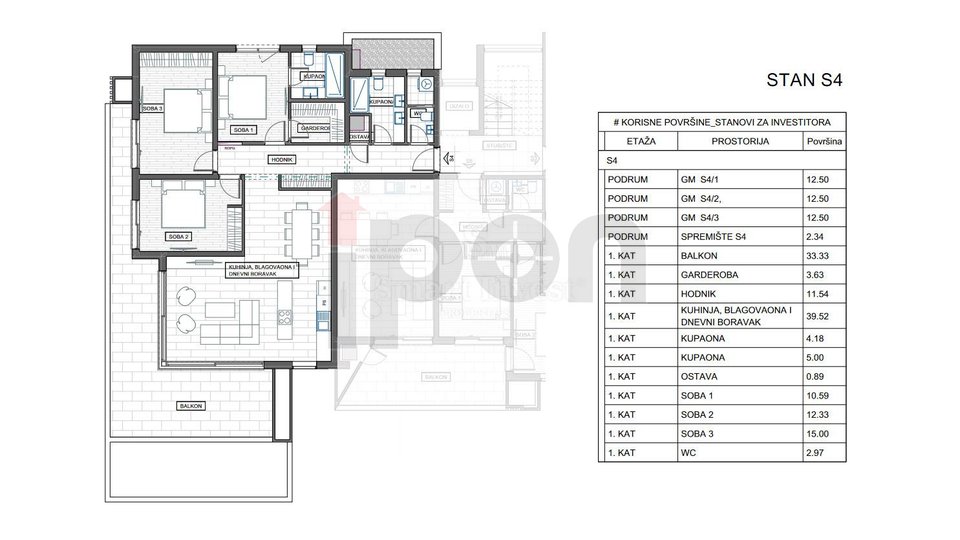 Wohnung, 123 m2, Verkauf, Rijeka - Trsat