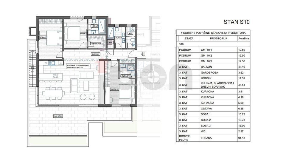 Wohnung, 162 m2, Verkauf, Rijeka - Trsat