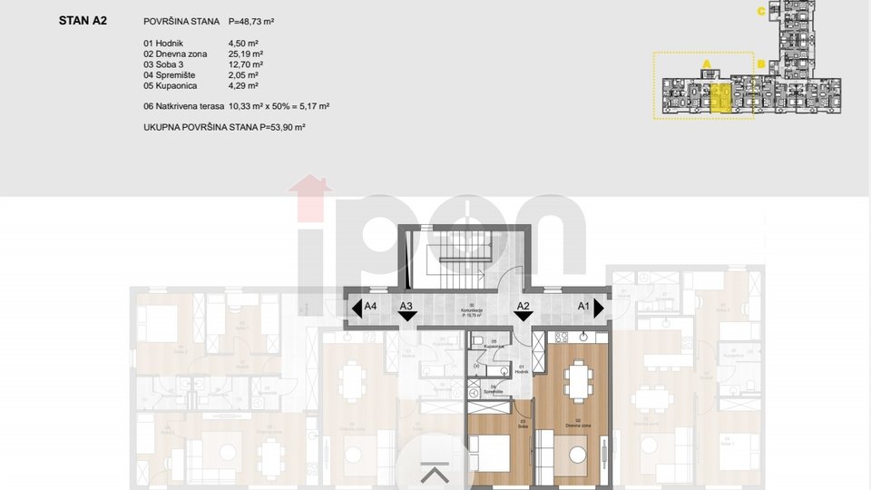 Apartment, 53 m2, For Sale, Labin
