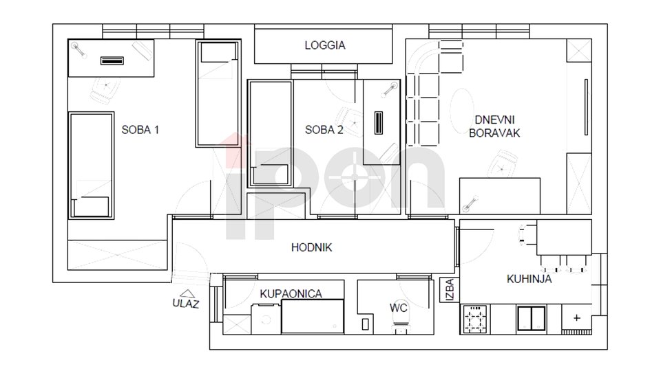 Apartment, 53 m2, For Sale, Rijeka - Turnić